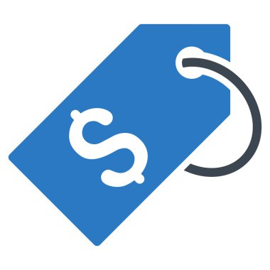 Fiyat etiketi düz vektör simgesi