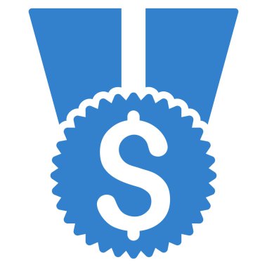 Para ödülü düz vektör simgesi