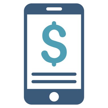 mobil bankacılık düz vektör simgesi