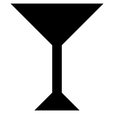 Şarap cam düz vektör simgesi