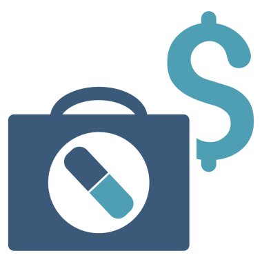 Tıbbi iş düz vektör simgesi