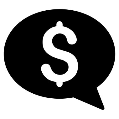 Para ileti düz vektör simgesi