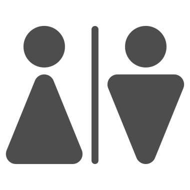 WC kişi düz vektör simgesi