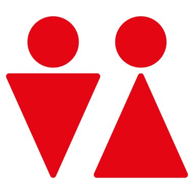 WC kişi düz vektör simgesi