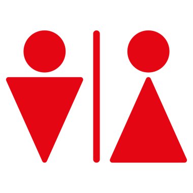 WC kişi düz vektör simgesi