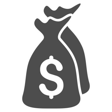 Para çantaları düz vektör simgesi