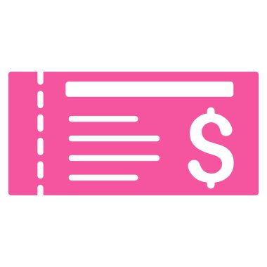 bilet düz vektör simgesi