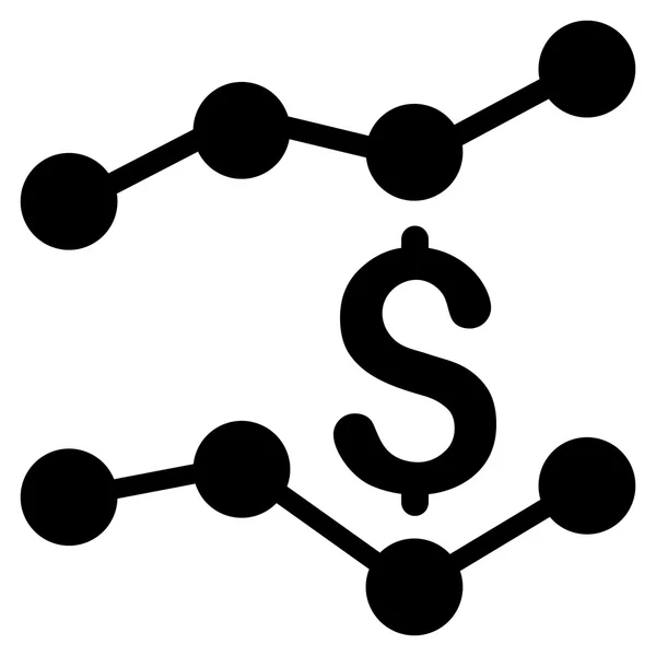Grafici di vendita Icona vettoriale piatta — Vettoriale Stock