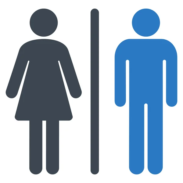 Wc personen flache vektorsymbol — Stockvektor