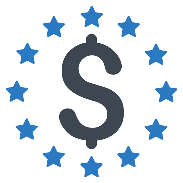Dollar sterren platte Vector Icon — Stockvector