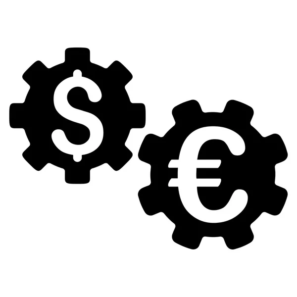 Mécanique financière internationale Icône vectorielle plate — Image vectorielle