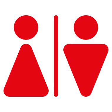 WC kişi düz vektör simgesi