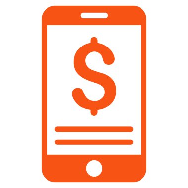 mobil bankacılık düz vektör simgesi