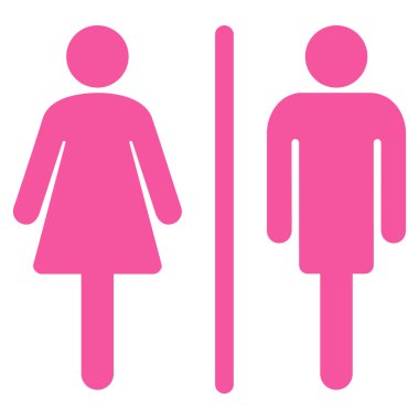 WC kişi düz vektör simgesi