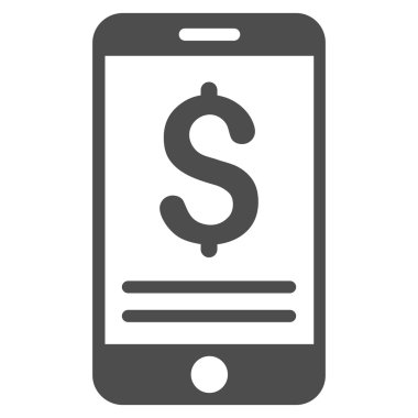 mobil bankacılık düz vektör simgesi