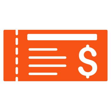 bilet düz vektör simgesi