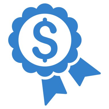 Bankacılık Ödülü mühür vektör simge düz