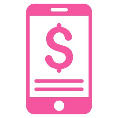 mobil bankacılık düz vektör simgesi