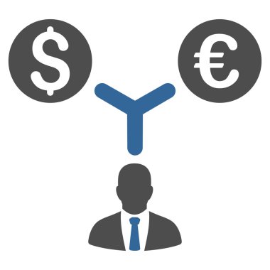 Para Birimi Yöneticisi düz vektör simgesi