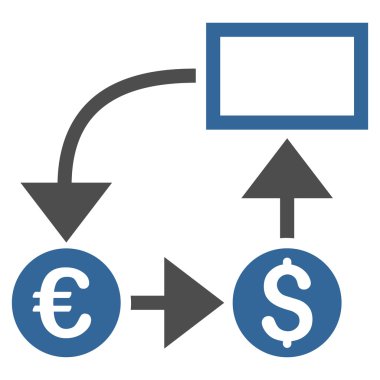 Nakit akışı düz vektör simgesi
