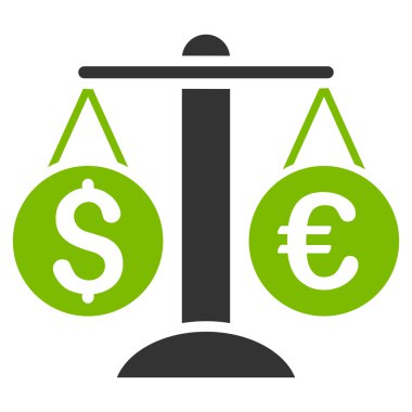 Para birimi bakiyesi düz vektör simgesi