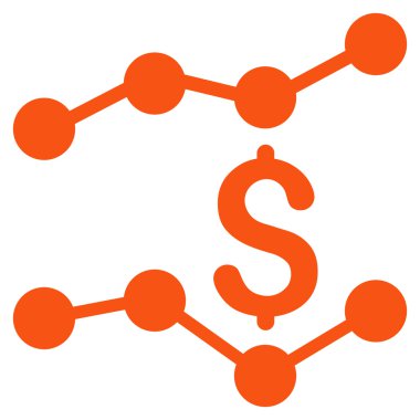 Satış listelerinde düz vektör simgesi