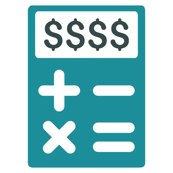 Zakelijke calculatorpictogram platte Vector — Stockvector