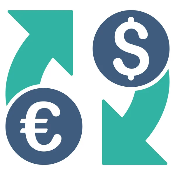 Currency Change Flat Vector Icon — Stock Vector