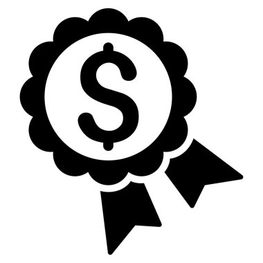 Bankacılık Ödülü mühür vektör simge düz