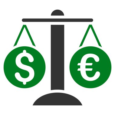 Para birimi bakiyesi düz vektör simgesi