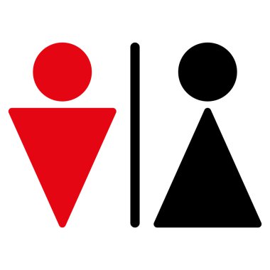 WC kişi düz vektör simgesi