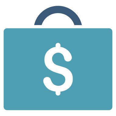 evrak çantası düz vektör simgesi