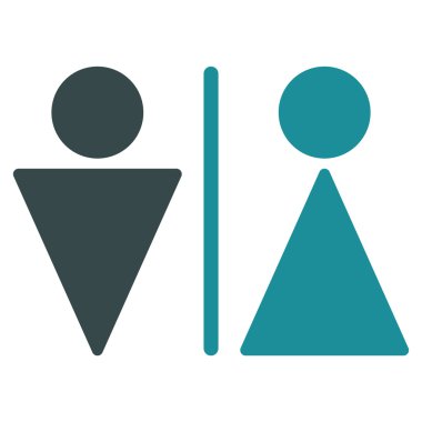 WC kişi düz vektör simgesi