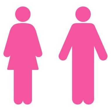 WC kişi düz vektör simgesi