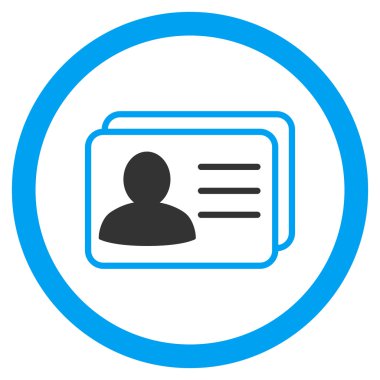 Hesap kartları yuvarlak vektör simgesi