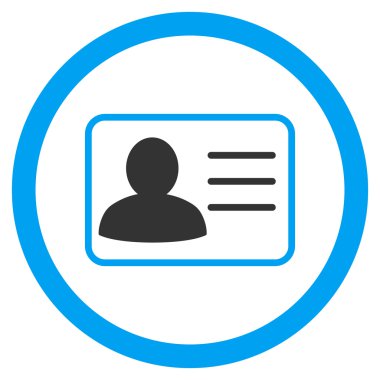 Hesap kartı yuvarlak vektör simgesi