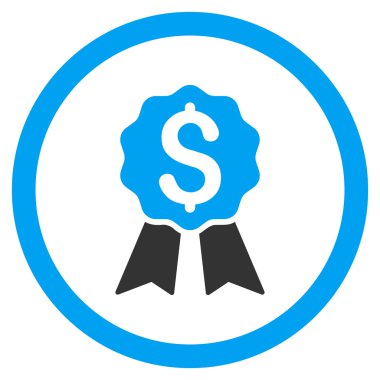 Bankacılık Ödülü yuvarlak vektör simgesi