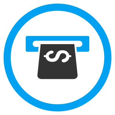 ATM yuvarlak vektör simgesi