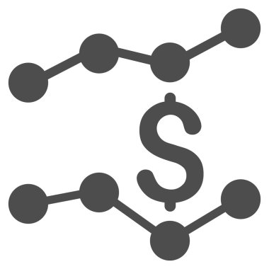 Satış listelerinde düz vektör simgesi