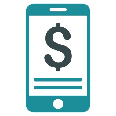 mobil bankacılık düz vektör simgesi