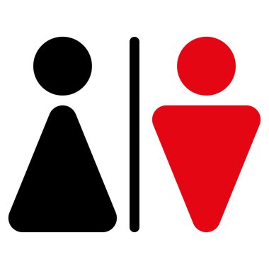 WC kişi düz vektör simgesi