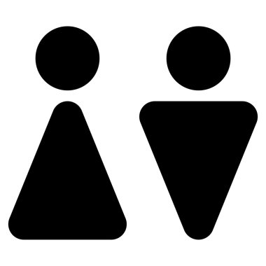 WC kişi düz vektör simgesi