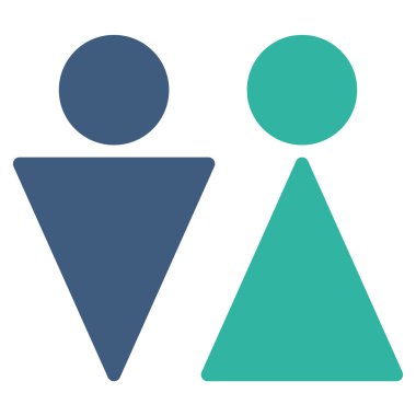 WC kişi düz vektör simgesi