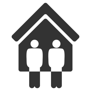 Yaşayan kişiler düz vektör simgesi