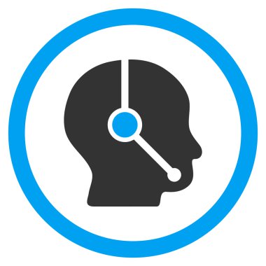 Çağrı Merkezi operatörü yuvarlak vektör simgesi