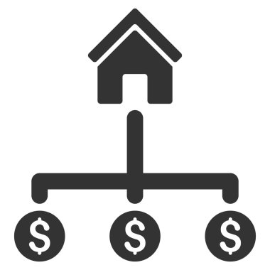 Bina ödemeler düz vektör simgesi