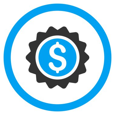 Damga yuvarlak vektör simge bankacılık