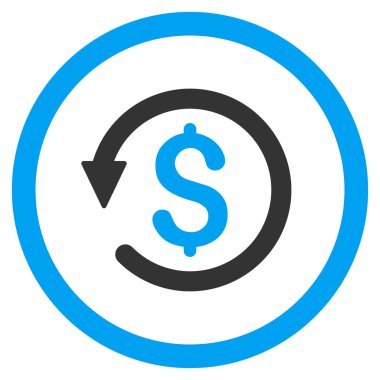 Ters ibraz yuvarlak vektör simgesi