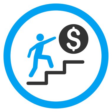 İş adımları yuvarlak vektör simgesi