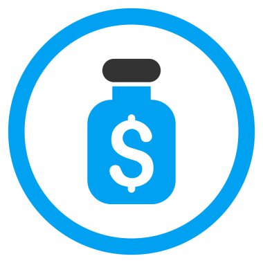 İş çare vektör simge yuvarlak